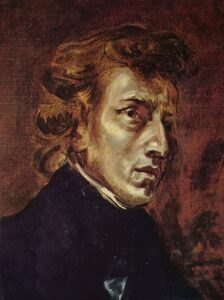 Recenzja: „Chopin. Miłość i pasja” Iwona Kienzler 2 Portret Chopina Eugène’a Delacroix (1838)