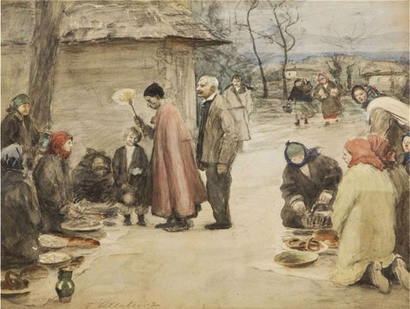 Święcone”, Teodor Axentowicz, 1899, domena publiczna