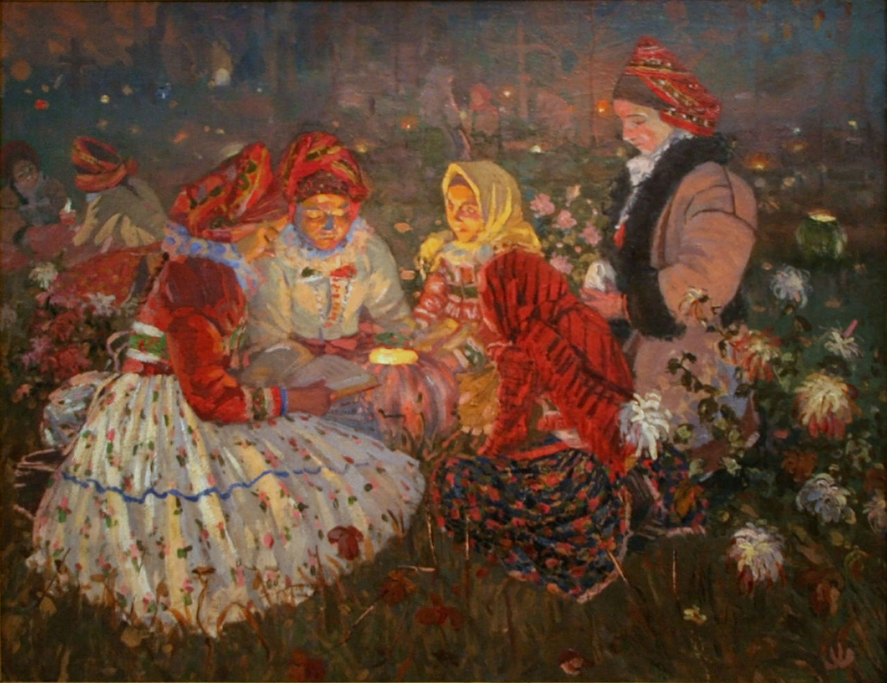 Zaduszki. Obraz olejny Joža Uprka z 1897 roku, Galeria Narodowa w Pradze.