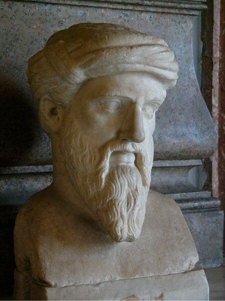 Pitagoras – rzeźba w muzeum na Kapitolu