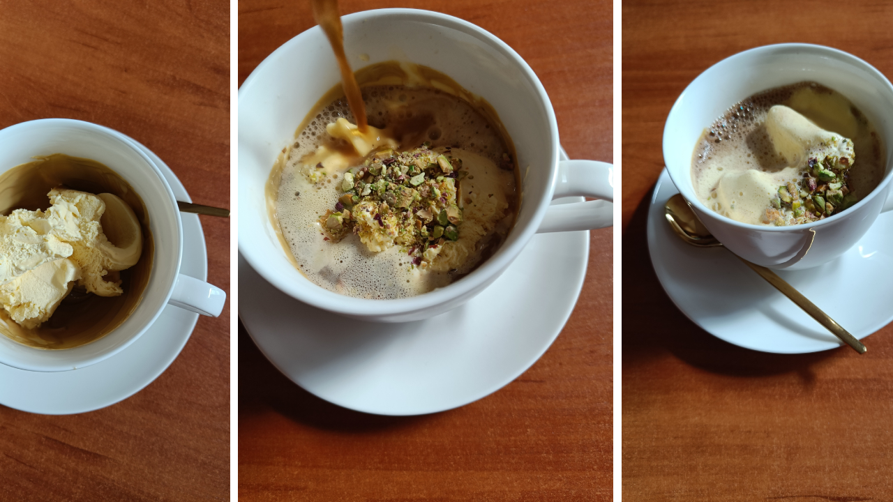 Pistachio affogato – przepis na deser kawowo-lodowy 