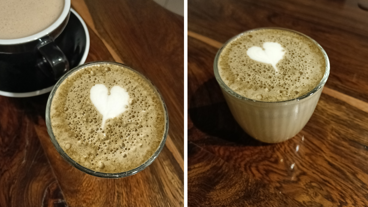 Hojicha latte. Hojicha a matcha