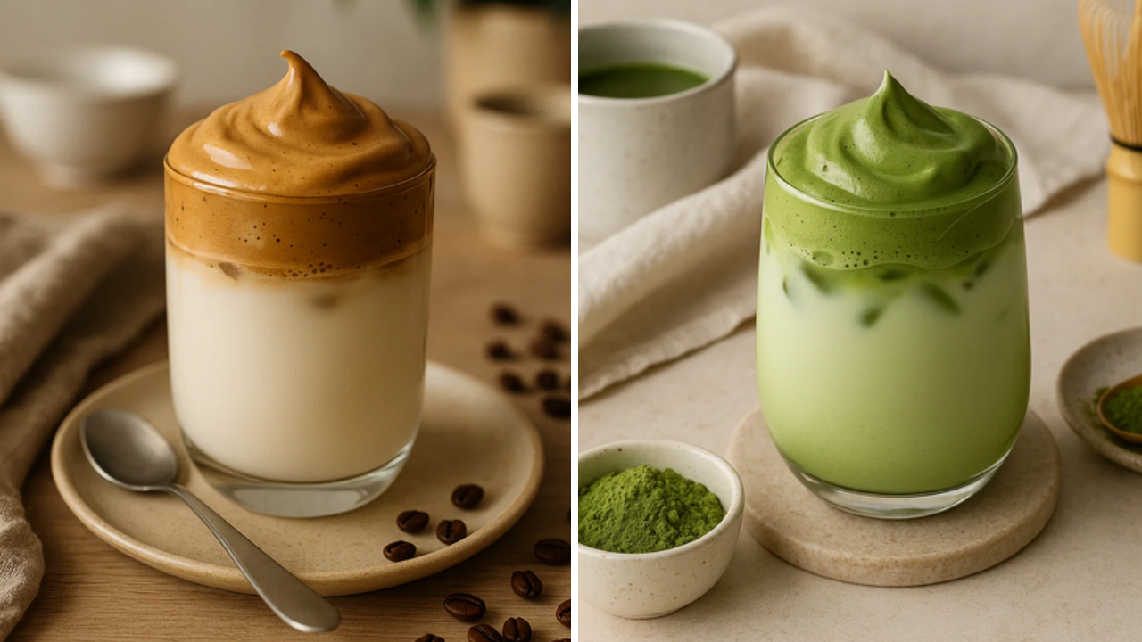 Dalgona coffee czy dalgona matcha? Te napoje to hit na lato! 6 Dalgona coffee vs dalgona matcha