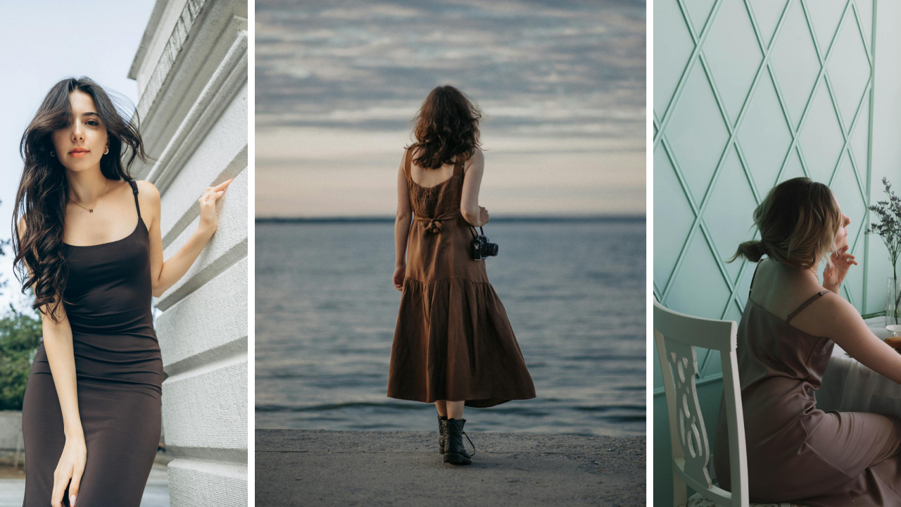 Brązowe stylizacje kobiece