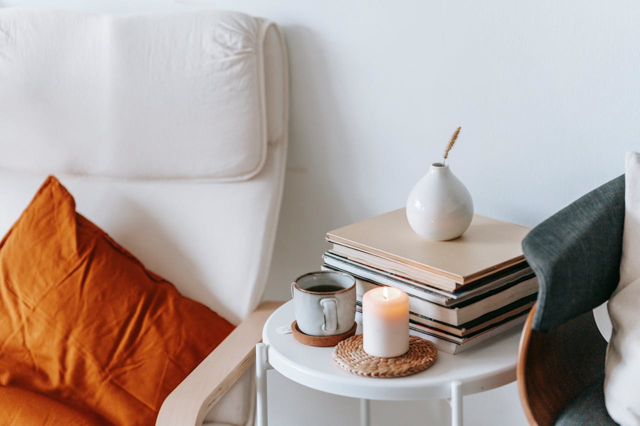 herbaciany kącik w salonie